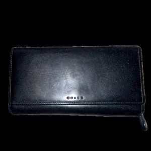 Coach Genuine Large Black Leather Wallet